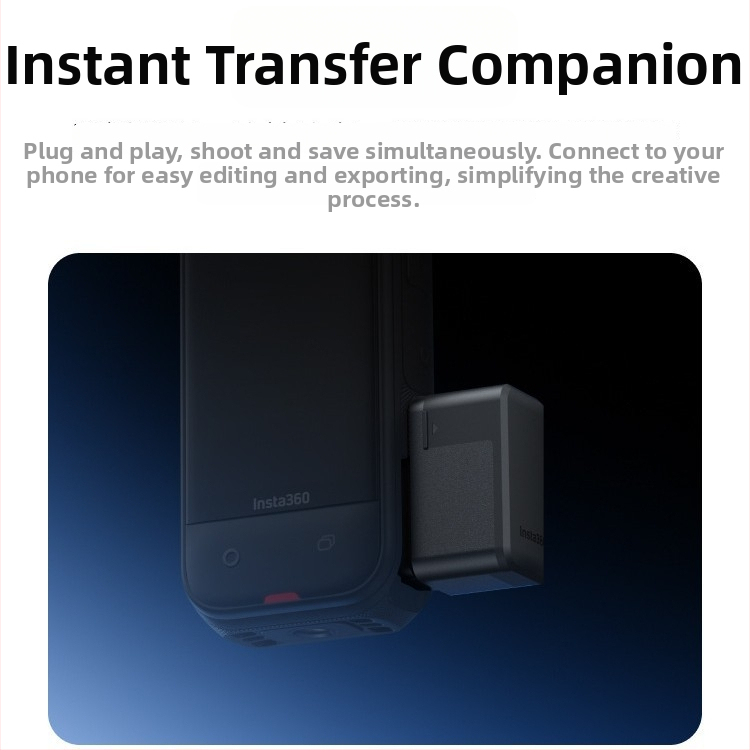 Skladovací modul pre Insta360 X5 — originálne príslušenstvo Shadowstone, plug‑and‑play, flexibilná lepivá základňa