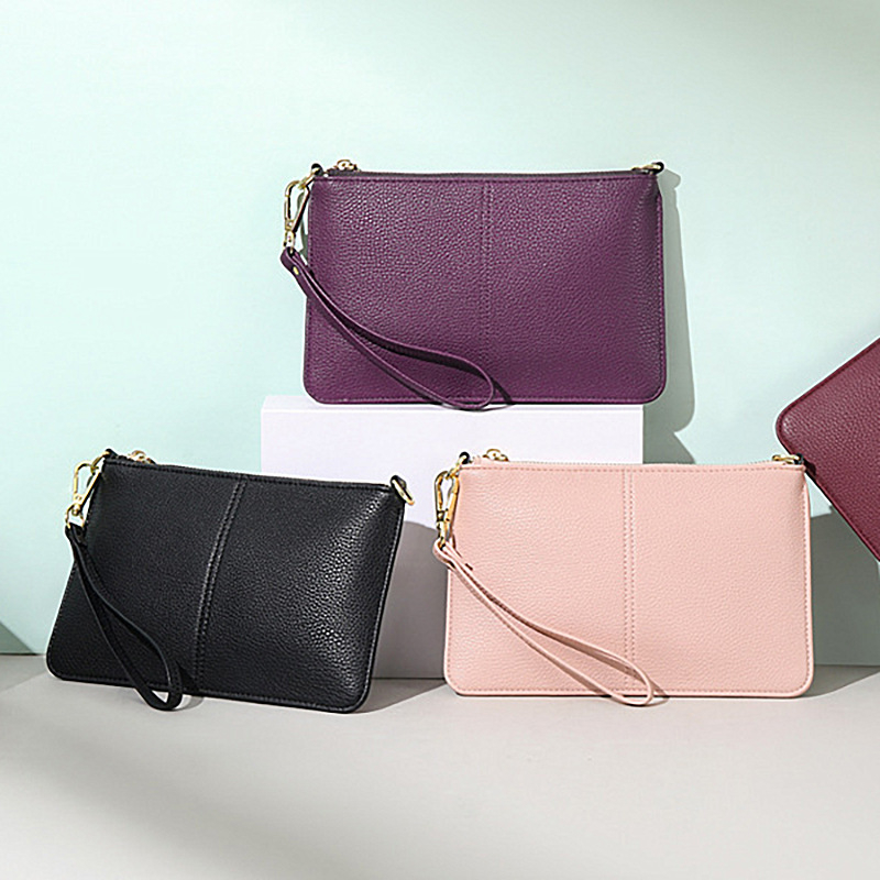 Ženska PU crossbody clutch torba, mini kvadratni oblik, zatvaranje na zip, unutarnji džepovi: skriveni džep na zip, džep za telefon, džep za ID, poliester podstava