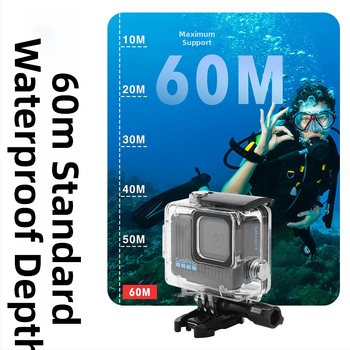 Vodootporna kutija GoPro Hero | Prozirna, dubina do 60 m, Materijal: PC + kaljeno staklo (Materijal: PC + kaljeno staklo; Kompatibilnost: GOPRO HERO; Logo: prilagodljiv)