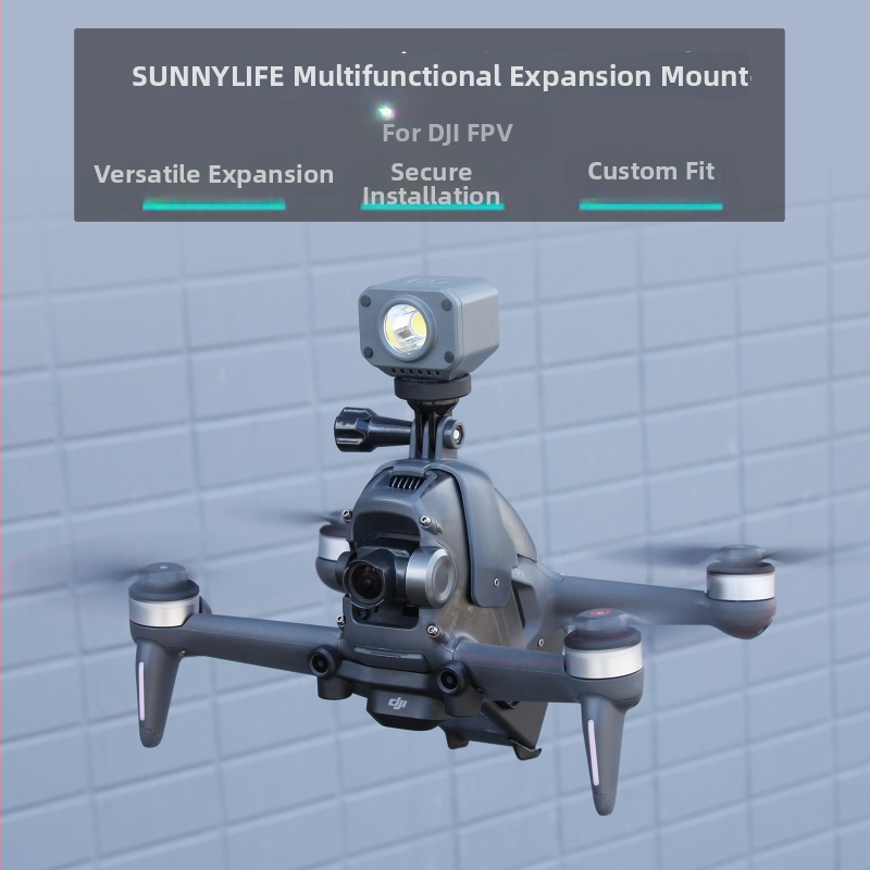 Sunnylife adaptér pre montáž DJI FPV pre GoPro Pocket 2, FV-Q9332; materiál: plast; bez tlače loga; kompatibilný s DJI FPV
