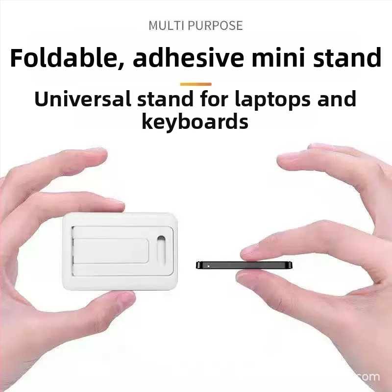 Prstenový prenosný stojan na notebook s neviditeľnou zadnou nálepkou, plastový materiál, kompatibilný s notebookmi, klávesnicami a iPadmi rôznych veľkostí, model 202301, obsahuje lepidlo 3M