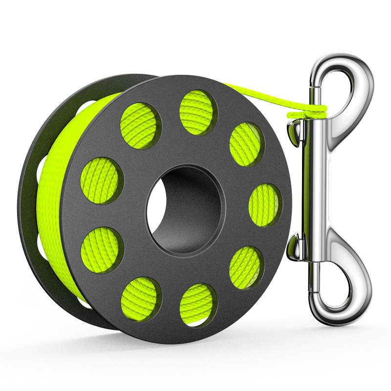 Nirtuvējai navijaks ar nerūsējošā tērauda dubulto āķi, 30 m neilona aukla, plastmasas vads; modelis FR-4, zīmols Jukun; maksimālais slodze 5 kg