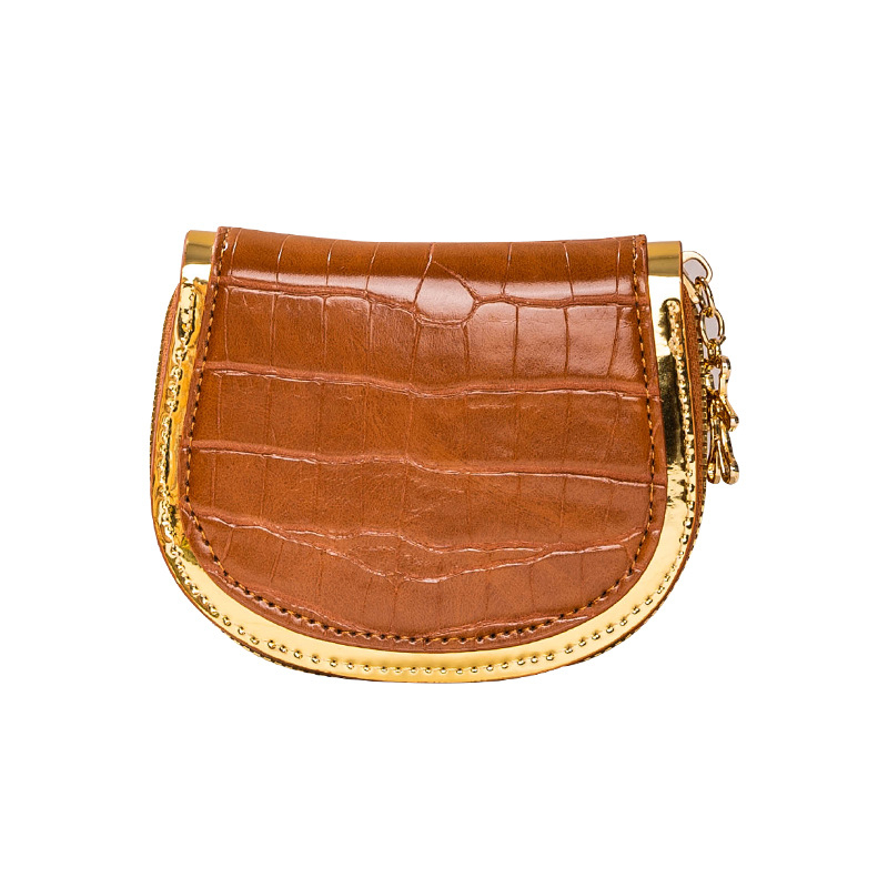 Portcard PU cu formă de scoică și fermoar pentru monede, unisex, spațiu pentru ID