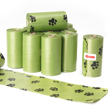 Pungi groase pentru gunoiul câinilor, cu deschidere plată, din PE biodegradabile