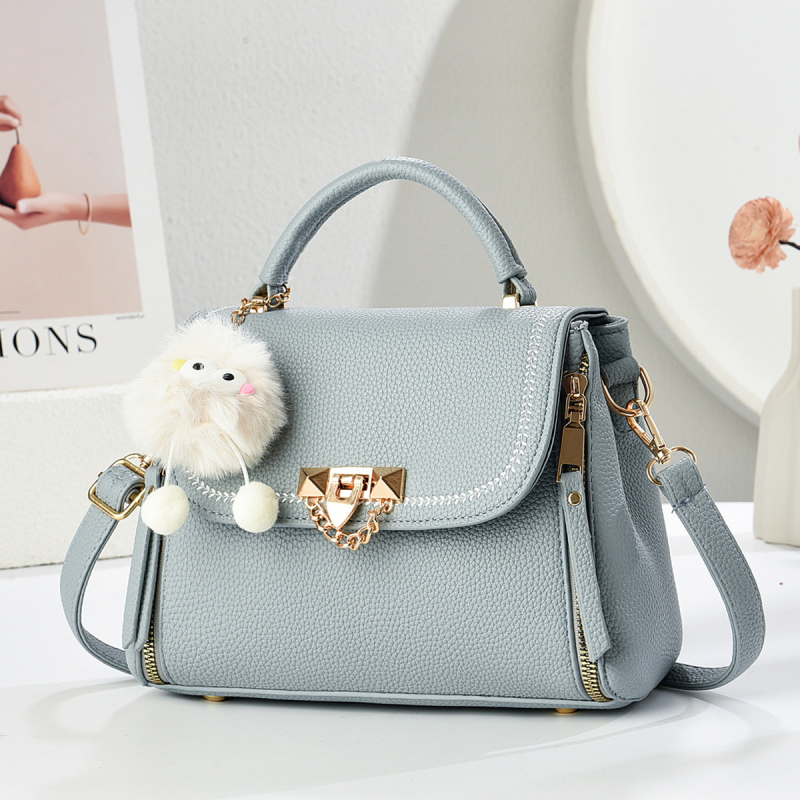 Geantă mică pătrată din PU cu capacitate mare, stil urban minimalist, închidere cu capac, buzunar interior laminat cu fermoar, compartiment interior