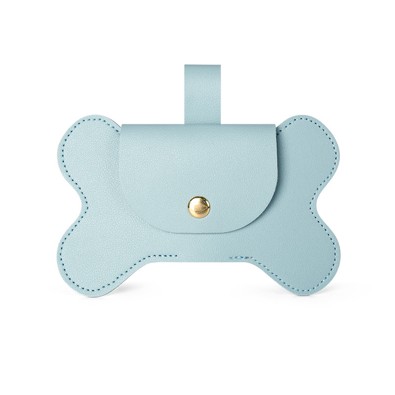 Cutie din piele pentru pungile de fecale ale câinelui, deschidere plată, grosime obișnuită a pielii