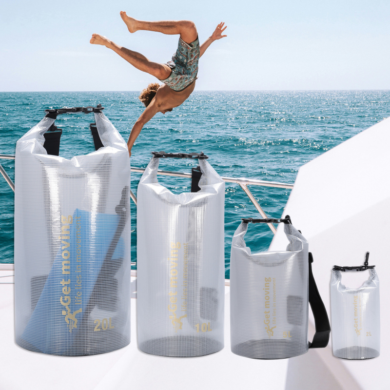 Geantă impermeabilă tip găleată pentru exterior, pliabilă, capacitate 2L/5L/10L/20L, material 500D clip net, Xingzhixing