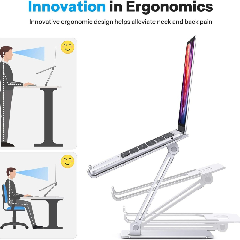 Držač za laptop od aluminijske legure, univerzalan, stolni