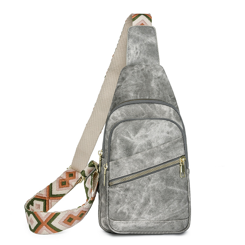 Ženska retro crossbody torba, PU koža, ljeto 2024, zatvaranje zipom, podstava od poliestera, unutarnji džep sa zatvaračem
