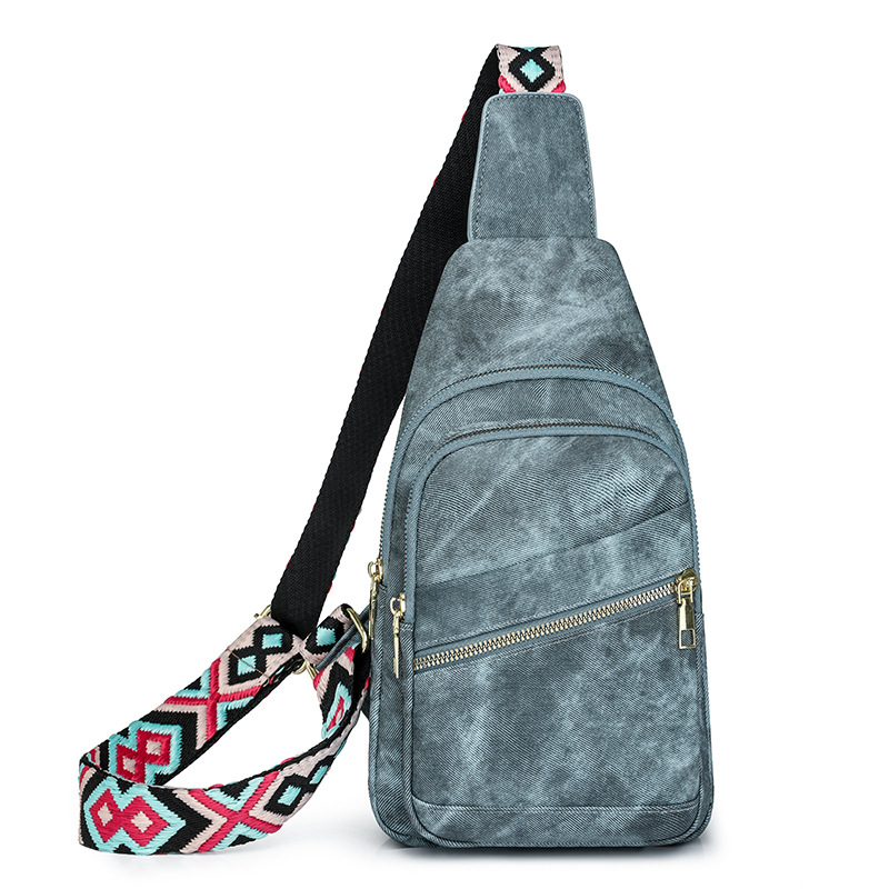 Ženska retro crossbody torba, PU koža, ljeto 2024, zatvaranje zipom, podstava od poliestera, unutarnji džep sa zatvaračem