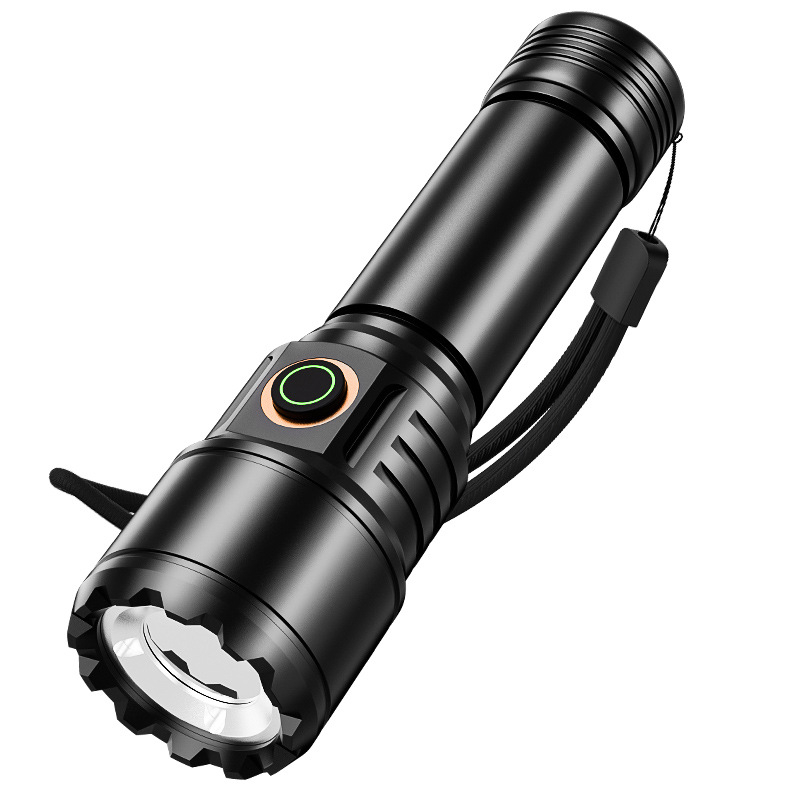 LED baterijska svjetiljka, aluminijsko kućište, punjiva, 360° rotacija, domet 100–200 m