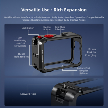 Kovová ochranná škrupina a rozšírený rám pre DJI Osmo Action 6 Rabbit Cage od Flymile