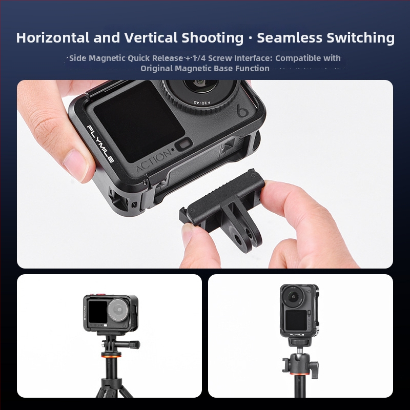 Kovová ochranná škrupina a rozšírený rám pre DJI Osmo Action 6 Rabbit Cage od Flymile