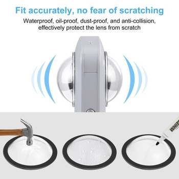 Protector adeziv de obiectiv din silicon pentru Ricoh Theta SC2/S/V – Pu590t, compatibil cu Ricoh Theta SC2/S/V, imprimare logo permisă