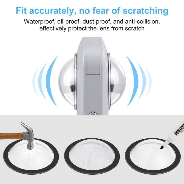 Protector adeziv de obiectiv din silicon pentru Ricoh Theta SC2/S/V – Pu590t, compatibil cu Ricoh Theta SC2/S/V, imprimare logo permisă