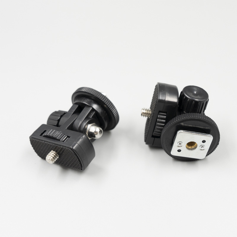 Adaptor pentru hot shoe pentru camere DSLR/Mirrorless Canon/Nikon, bază pentru suport telefon, plastic, extensibil, sarcină 2–5 kg