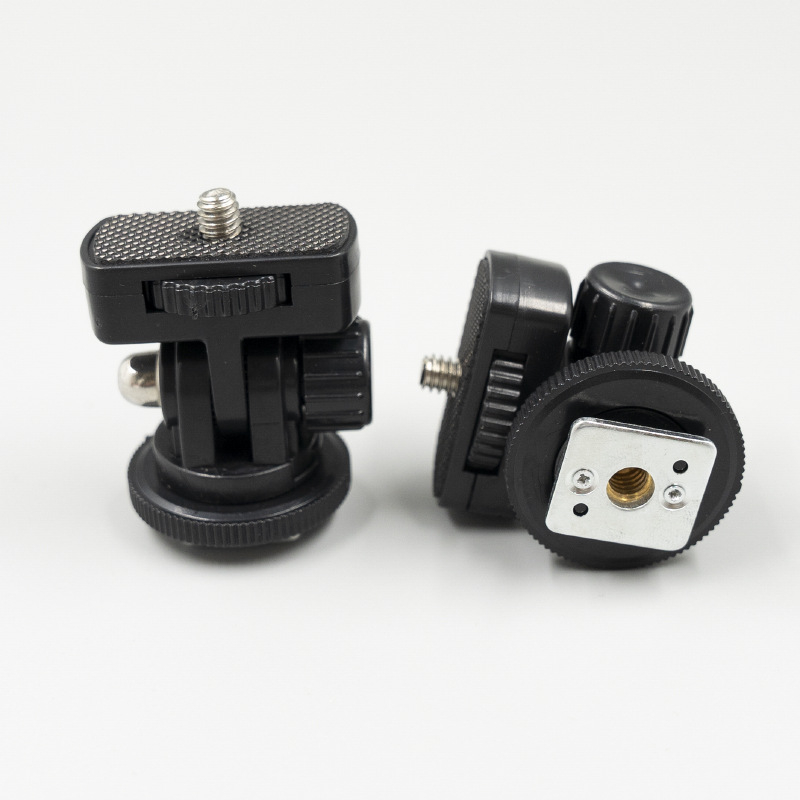 Adaptor pentru hot shoe pentru camere DSLR/Mirrorless Canon/Nikon, bază pentru suport telefon, plastic, extensibil, sarcină 2–5 kg