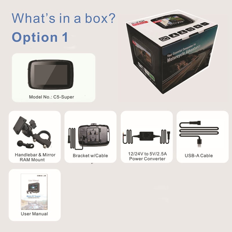 Motociklo GPS navigacija belaidžiu CarPlay/Android Auto ir Bluetooth, Gaode žemėlapiai, 3D žemėlapiai ir balso navigacija