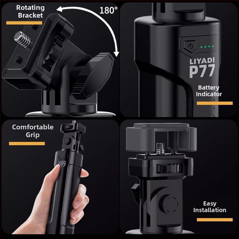 Batéria/nabíjačka pre kameru Liadi P77 – rukoväť s osvetlením, hliníková zliatina