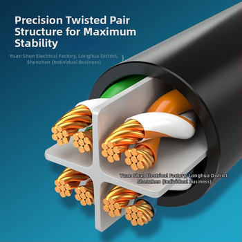 CAT7 Ethernet kabelis, 8 vadi, 20 Gbps, -15 līdz 65°C, vilces izturība 1000 N, spiedes izturība 250P