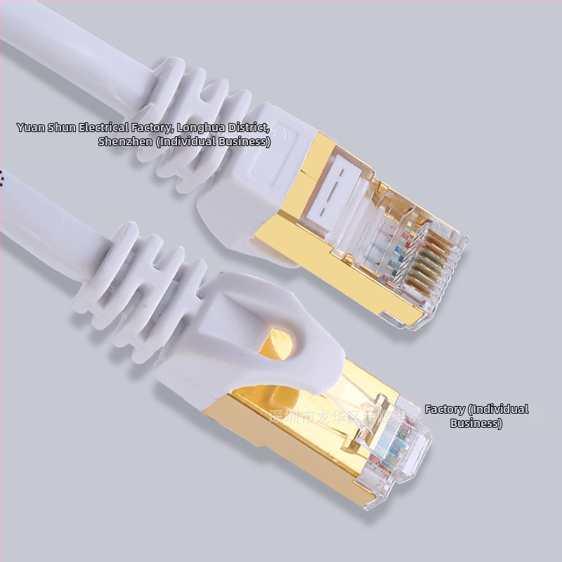 CAT7 Ethernet kabelis, 8 vadi, 20 Gbps, -15 līdz 65°C, vilces izturība 1000 N, spiedes izturība 250P