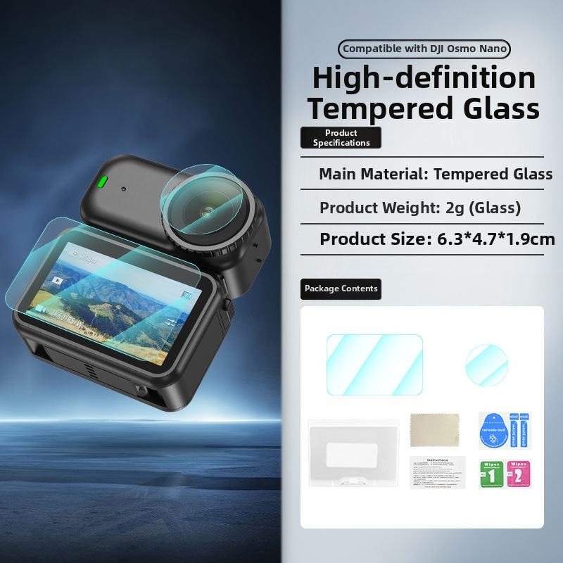 FLYMILE DJI Osmo Nano set ochrany obrazovky: tvrdený film + hydrogel film