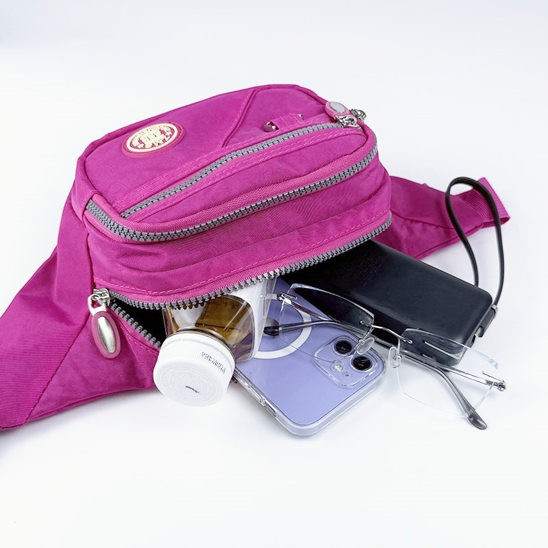 Unisex crossbody torba za struk, najlon, street fashion, proljeće 2025, zatvarač, džep za telefon