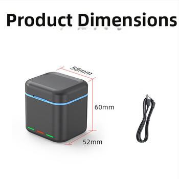 GoPro nabíjacia krabička na batériu, 3-kanálová, kompatibilná s HERO9-12, PC+ABS, potlačené logo