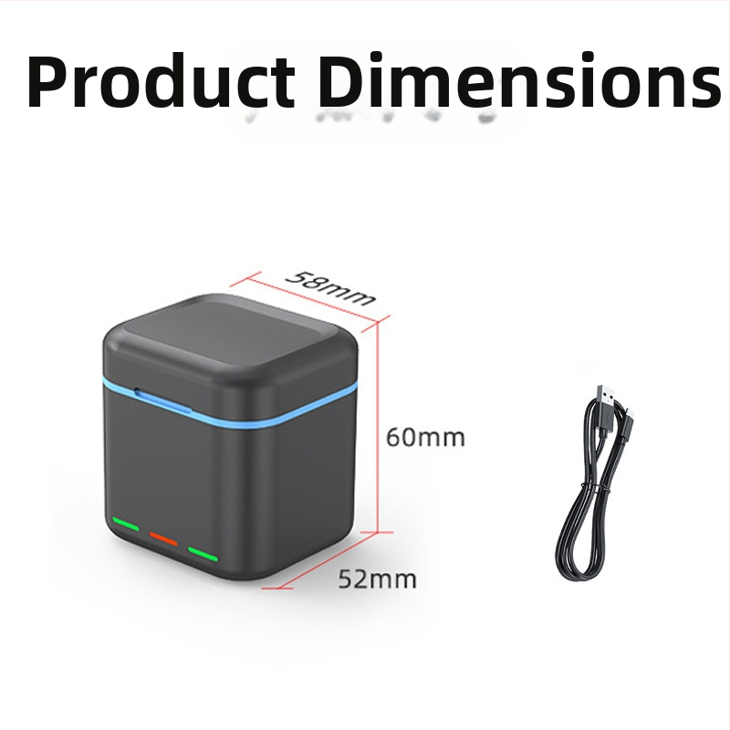 GoPro nabíjacia krabička na batériu, 3-kanálová, kompatibilná s HERO9-12, PC+ABS, potlačené logo