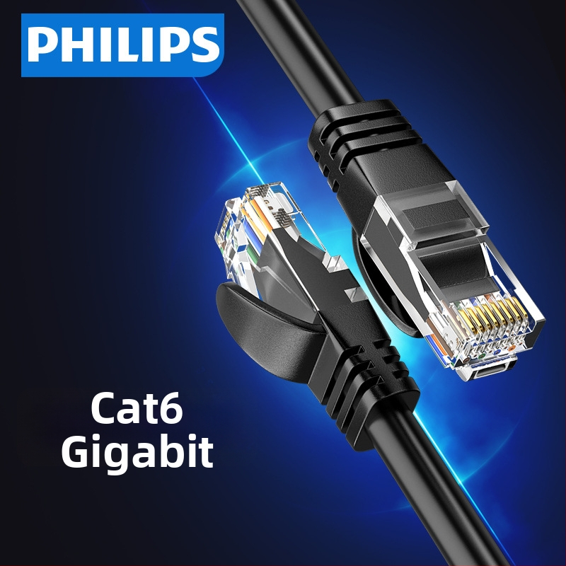 Philips CAT6 neapšūts Ethernet kabelis ar savienuļotām pāriem, 8 vadus, Ø0,5 mm, RJ-45, modeļa SWA1946/93