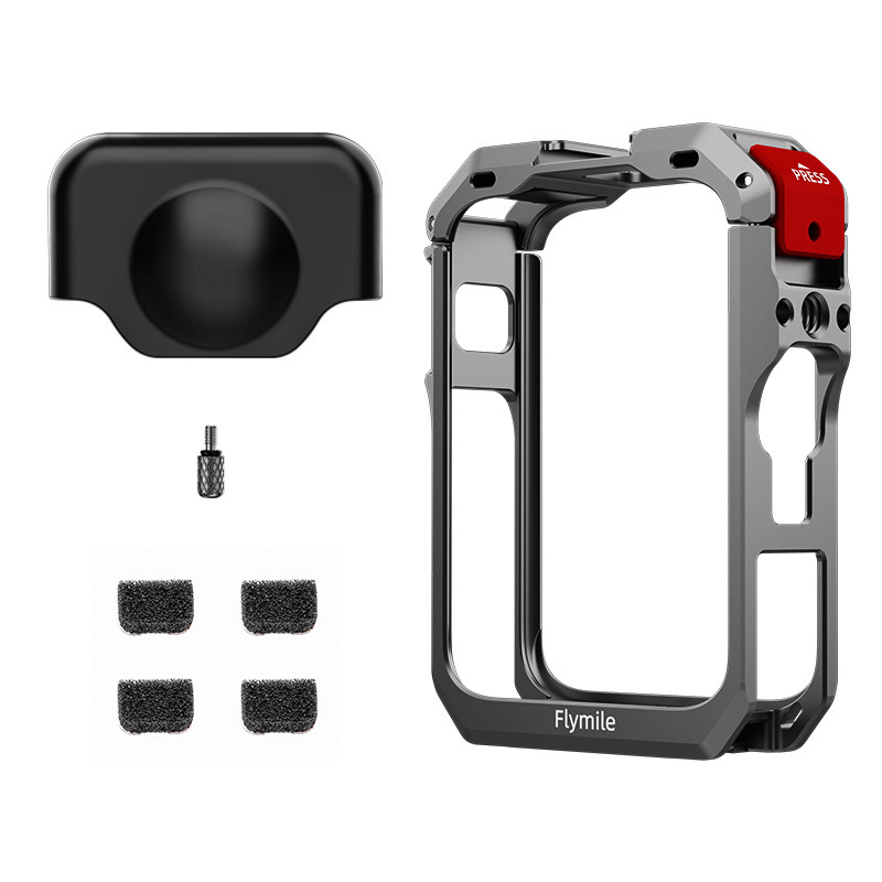 Ochranný rám pre DJI Osmo 360 – hliníková zliatina + silikónové krytie objektívu, 78,7 g, Obsahuje: kovový rám Rabbit Cage a kryt objektívu