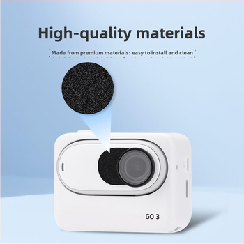 Suderinama su Insta360 Go3S - skaidrus vėjo atsparus dangtelis garso įrašymui su triukšmo mažinimu – Go3 priedas