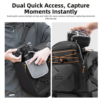 SLR fotoaparato krepšys - 900D medžiaga, atsparus vandeniui, atsparus dilimui, išplečiamas, ergonomiškai nugaros skydelis