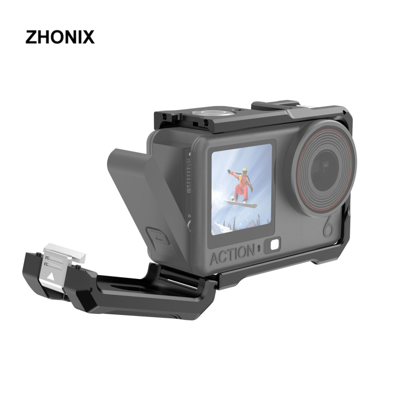 DJI Action 6 Carcasă de protecție din aliaj de aluminiu cu cadru de extindere (rabbit cage) și suport cu shoe rece, personalizare logo