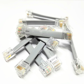 8-jezgreni plosnati Ethernet kabel, 8P8C, plosnati višestruki kabel s RJ45 konektorima, kratko tijelo