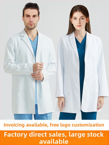 Elegant heart Antistatický zdravotný plášť pre unisex - dlhé rukávy, golier typu saka, vlhkosťou odvádzajúca tkanina polyester/bavlna