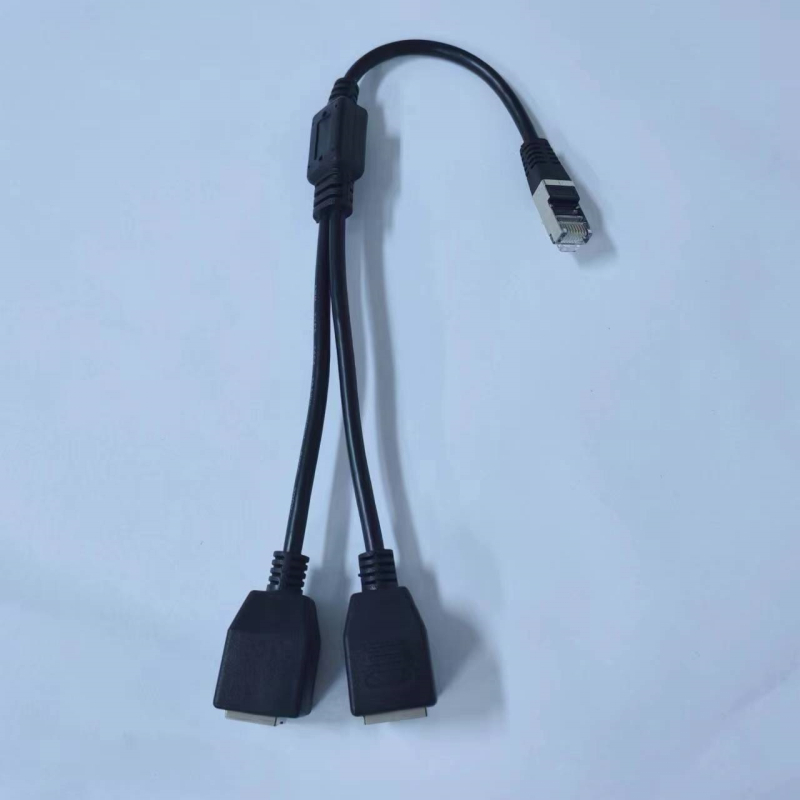 RJ45 Ethernet razdjelnik kabel: 1 muški na 2 ženska, brzina 10–100 Mbps