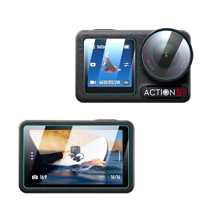 Zaštitni AR anti-refleksijski film za DJI Osmo Action 5 Pro (4. generacija) – PET, prilagodljiv logotip, paket s karticom boja i alatom za nanošenje filma