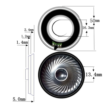 ERQU difuzor coaxial cu magnet intern, carcasă ultra-subțire, diafragmă non-papier, răspuns în frecvență 50-30000 Hz