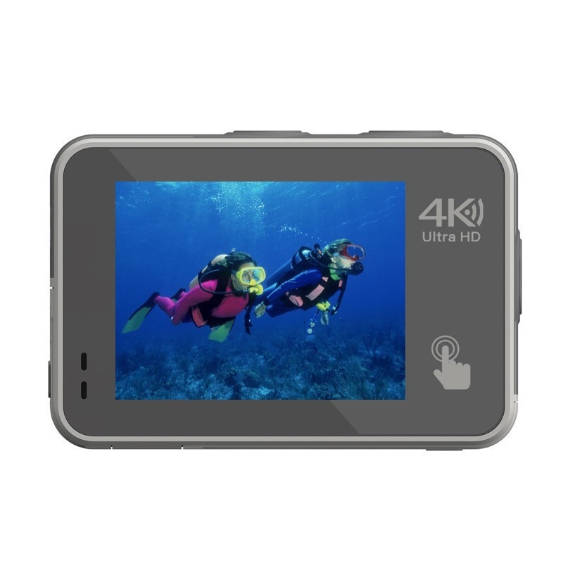 HDking FS01A-2 Akcijska kamera: 4K60fps, Wi‑Fi, vodootporna do 30 m uz kućište, dvostruki LCD zaslon u boji, stabilizacija slike