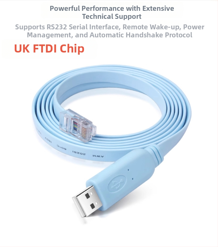 FTDI USB-C na RJ-45 RS232 konzolový kábel pre notebook s FTDI čipom