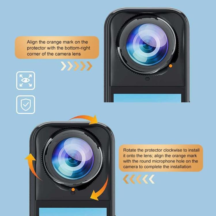 Rotirajući zaštitnik objektiva za Insta360 X5 – prašini i pad otporan, plastični materijal