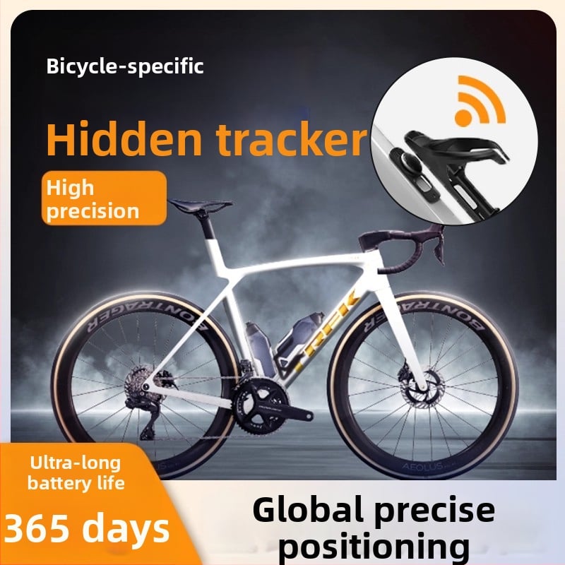 Kerékpárlokátor anti-lopás nyomkövetéssel, pohártartó MTB-hez – AirTag kompatibilis, ABS, 220 mAh, iOS