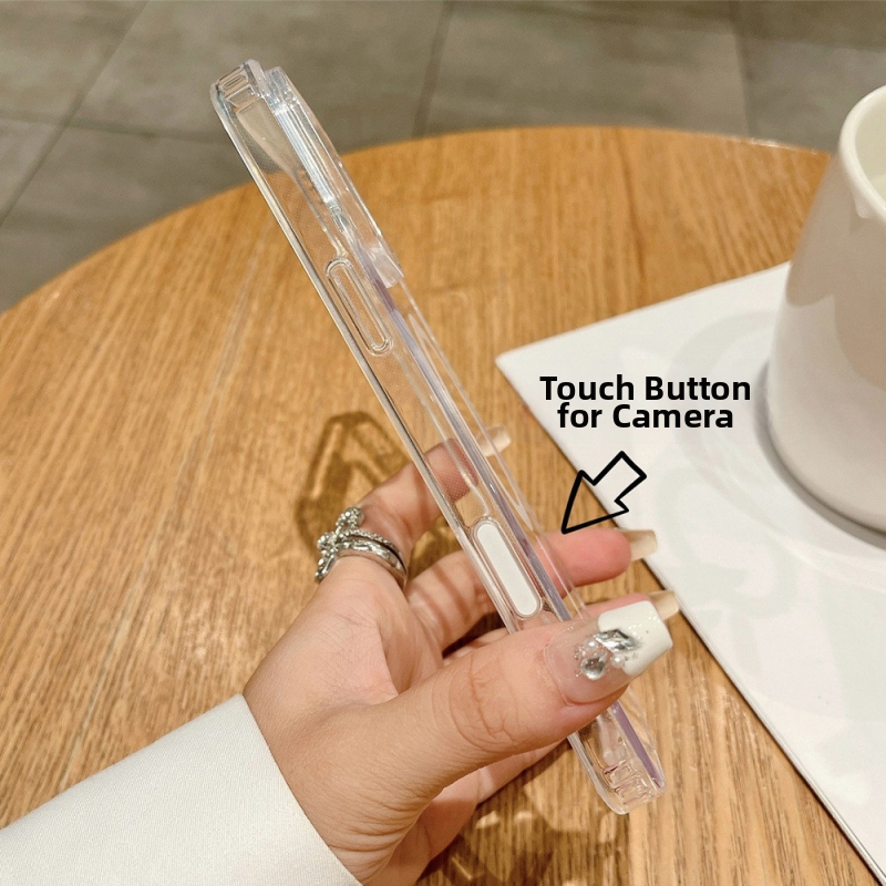 iPhone 16 Pro vāciņš ar AI skārienpogu un magnētisku pievilkšanu MagSafe (Materiāli: akrils + TPU; magnētiskais gredzens; AI skārienpogas; MagSafe saderīgs; anti-skrāpēšana)