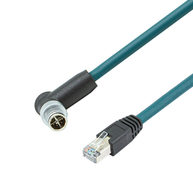 Industrijski Ethernet kabel M12 na RJ45, X-Type, 8-jezgreni bakar, Cat6