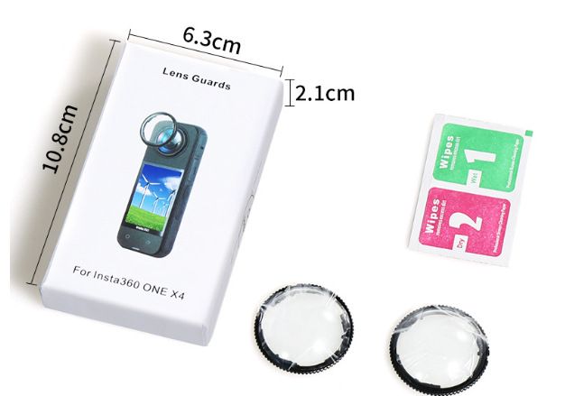 Capac de protecție din sticlă optic pentru Insta360X4 – model 2444-i, sticlă/PC opțional