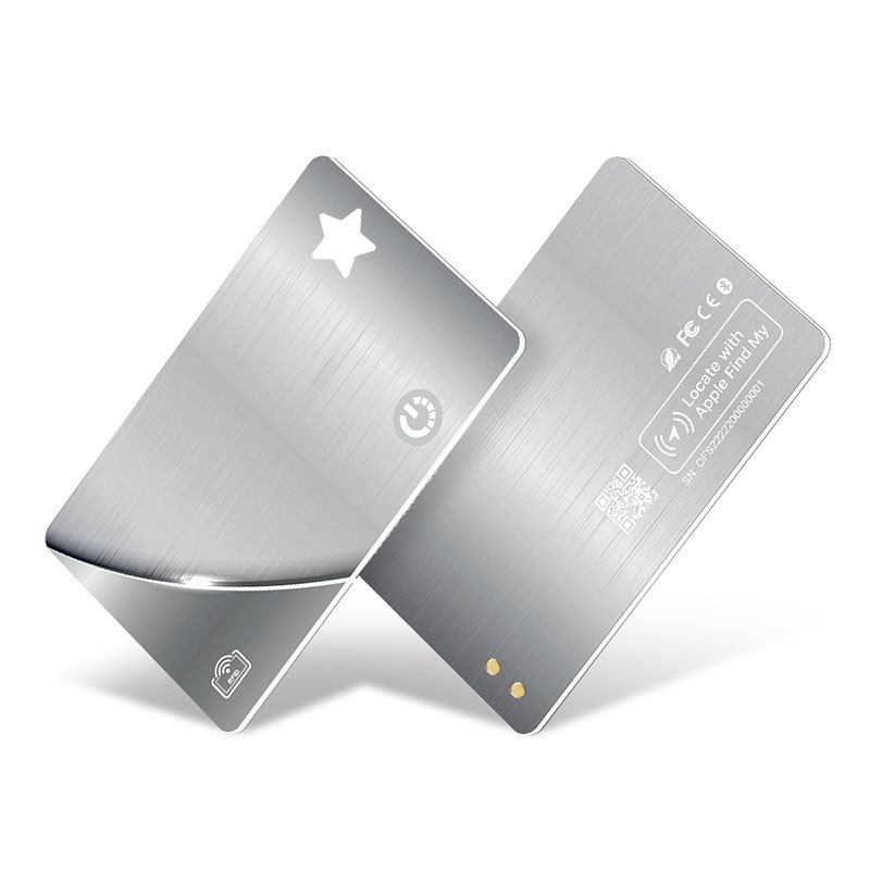Together AL001 Card Anti-Lost Device pentru iOS (iOS14.5+), baterie 100 mAh, rază 60–100 m, greutate 11 g, interfață personalizabilă și imprimare logo