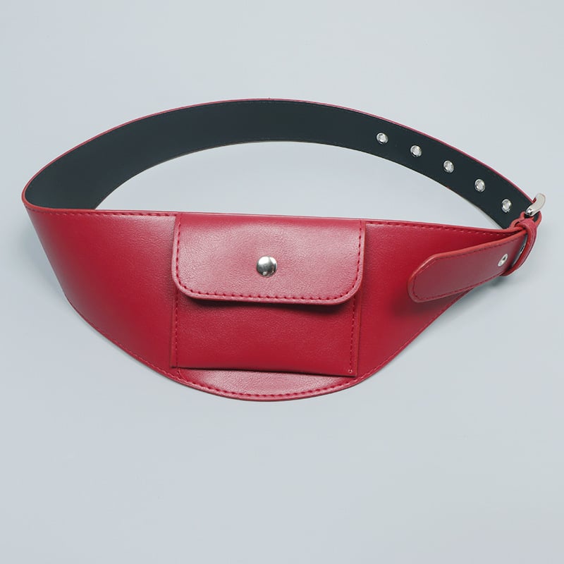 Utcai stílusú deréktáska széles pánttal — PU anyag, kapucsukásos zárás, őszi 2025