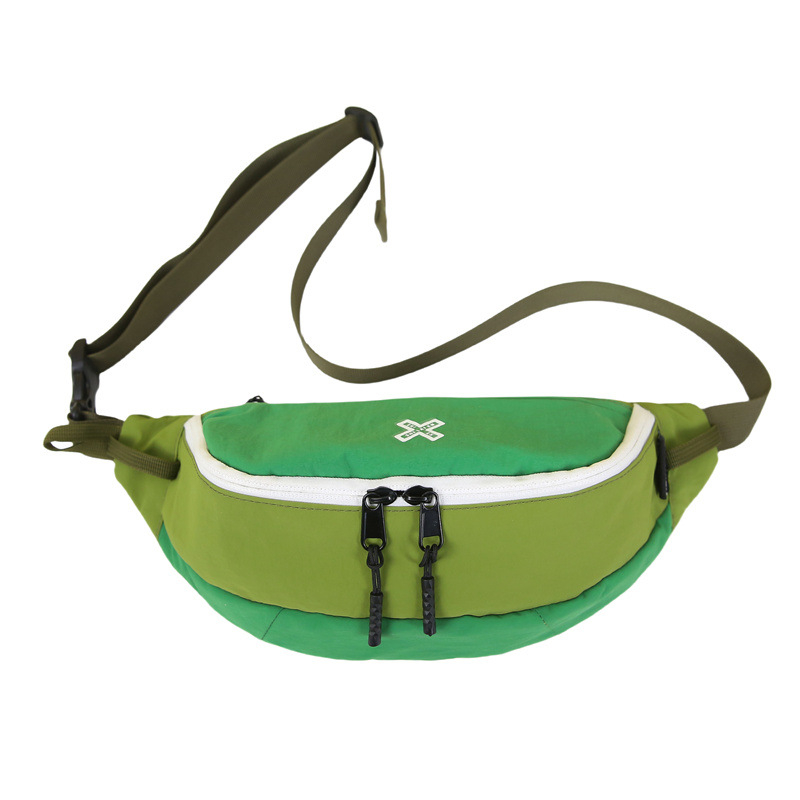 Muška nylon crossbody torba, urban stil, zatvarač, poliester podstava, laminirani unutarnji džep