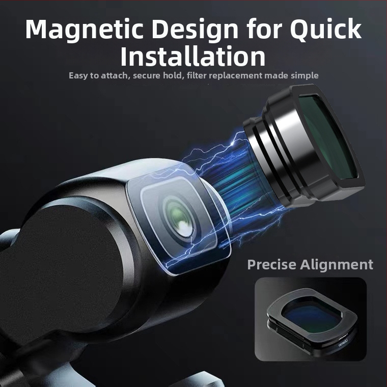 Μαγνητικός μακροφακός για Osmo Pocket 3 – αλουμινένιο σώμα 6063 + οπτικό γυαλί, φίλτρα ND, CPL, UV, 7 g